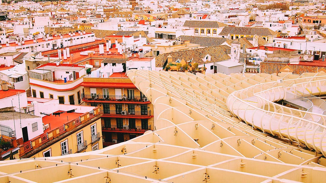 Taket på Setas de Sevilla i Sevilla