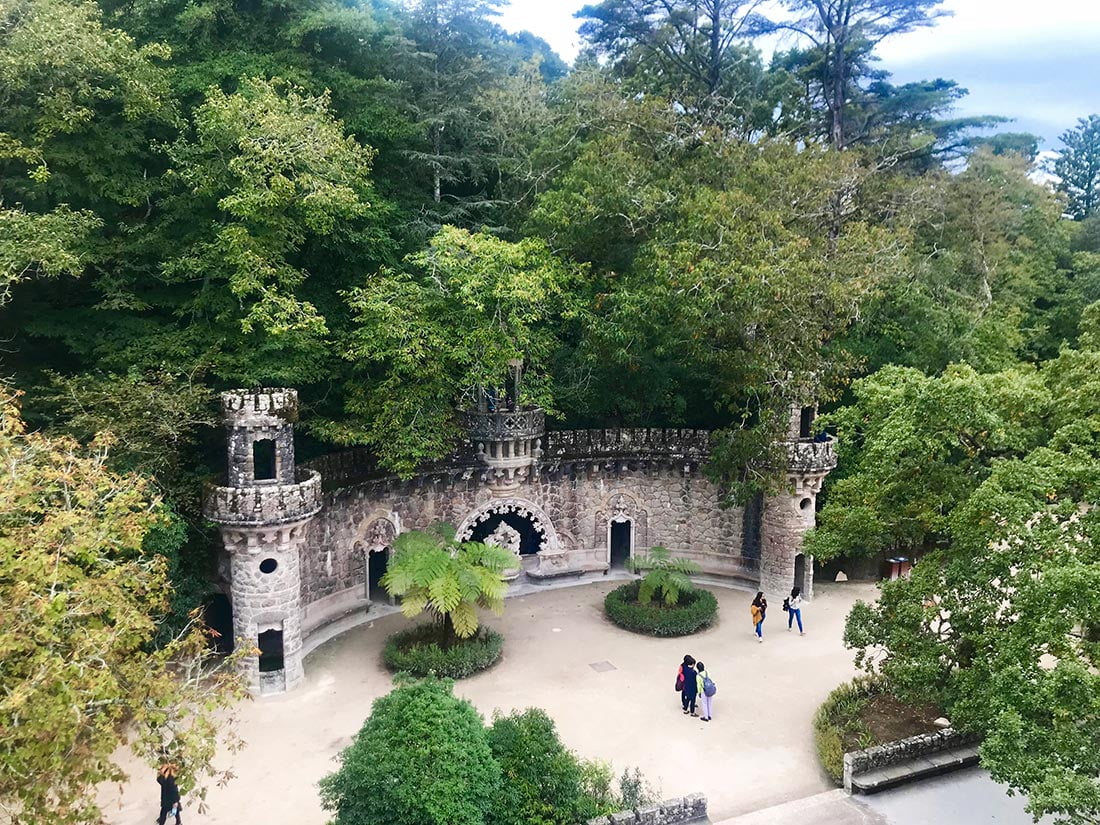 Utsikt fra tårnet i Quinta da Regaleira