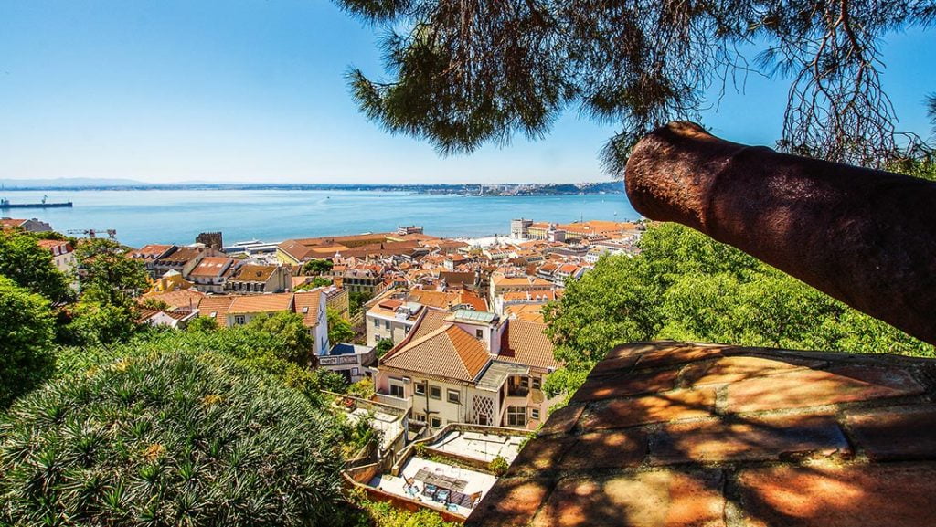 Utsikt fra Castelo de São Jorge i Lisboa