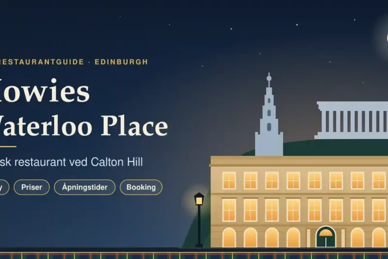 Howies Waterloo Place: skotsk restaurant ved Calton Hill