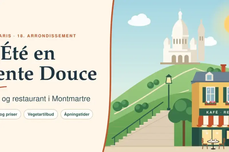 L’Été en Pente Douce: kafé og restaurant i Montmartre