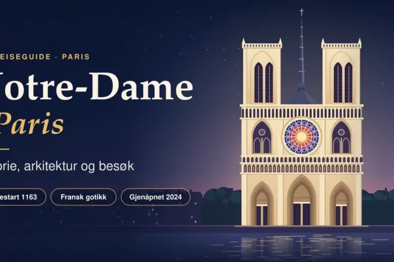 Notre-Dame i Paris: historie, arkitektur og besøk