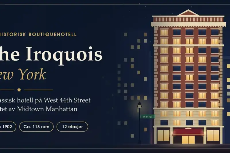 The Iroquois New York: historisk boutiquehotell i Midtown Manhattan